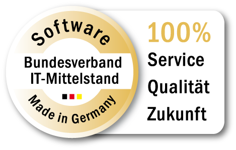 software made in germany Gütesiegel logo des Bundesverbands IT-Mittelstand software made in germany Gütesiegel logo des Bundesverbands IT-Mittelstand