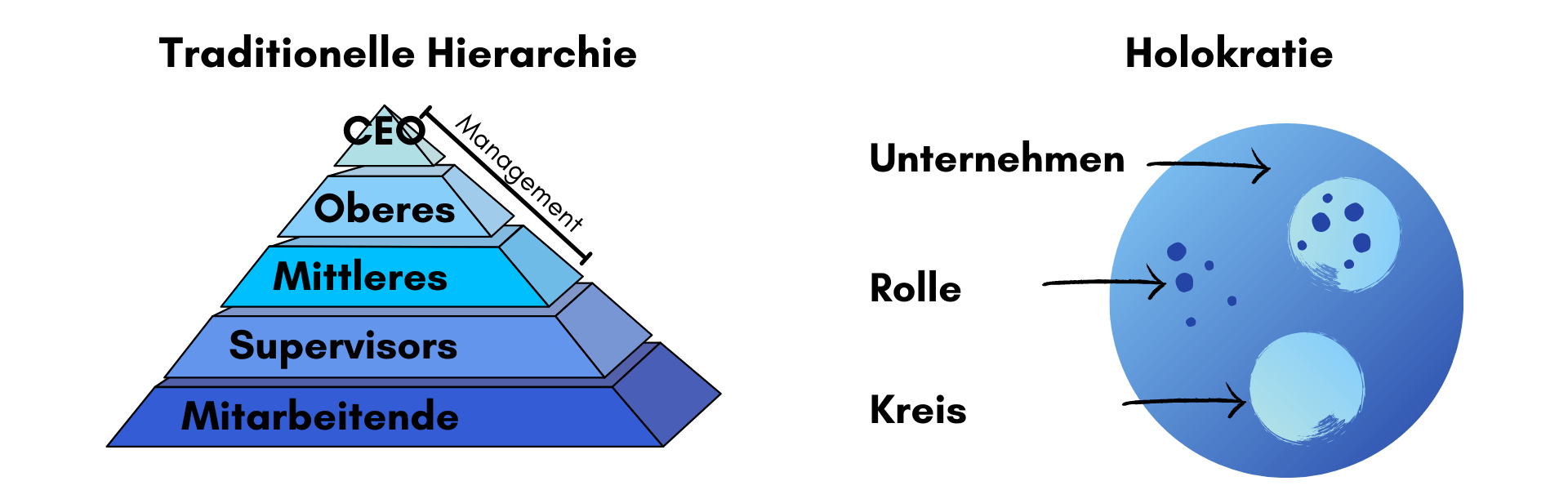 Hierarchie vs Holokratie